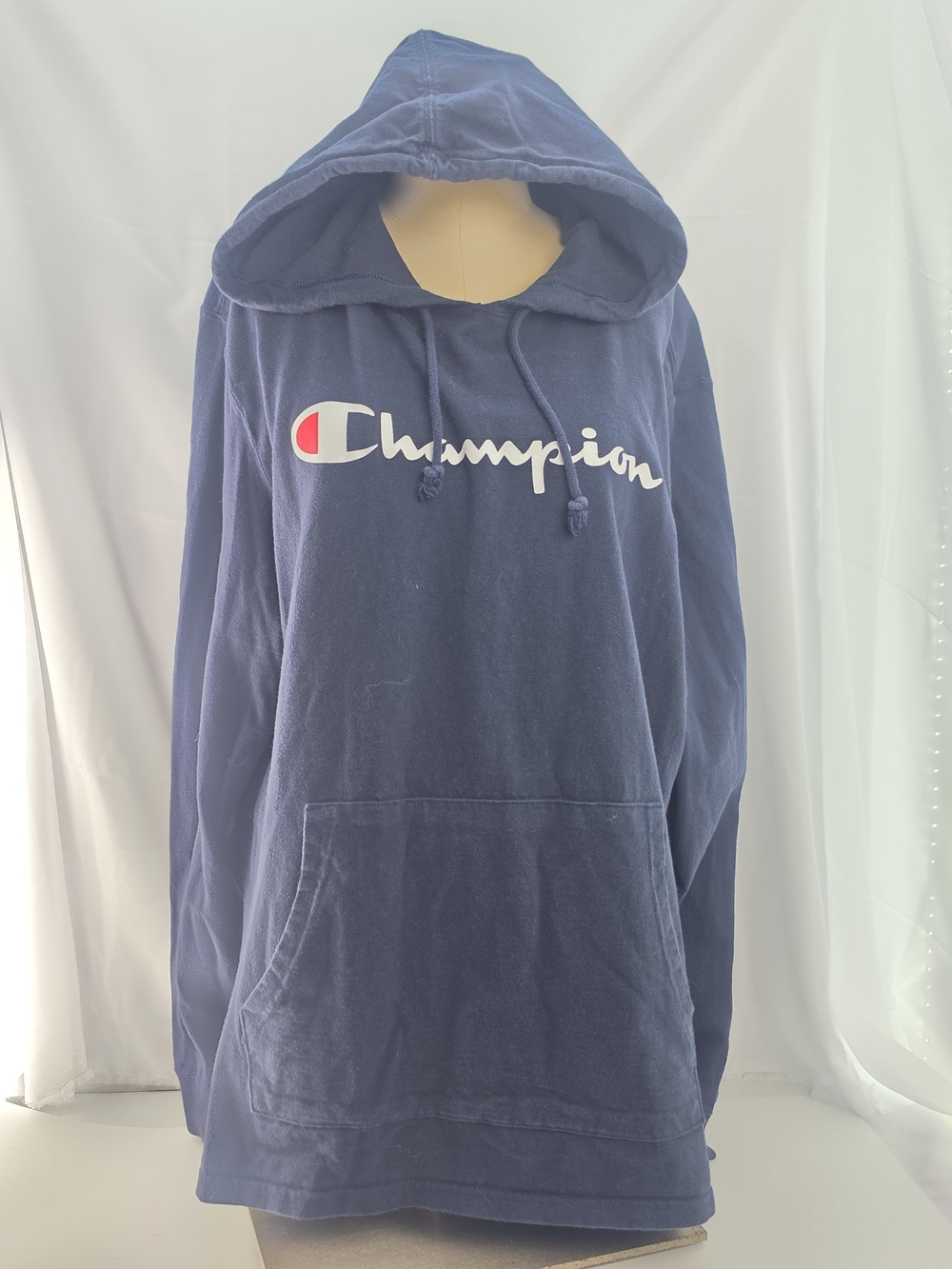 Champion Navy Logo Hoodie